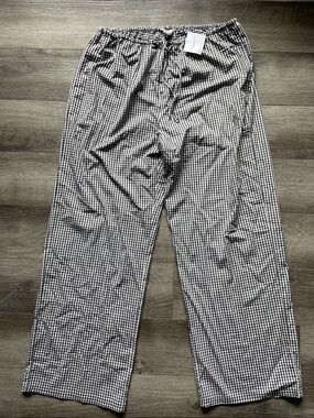 Women’s Black & White Gingham Drawstring Pants